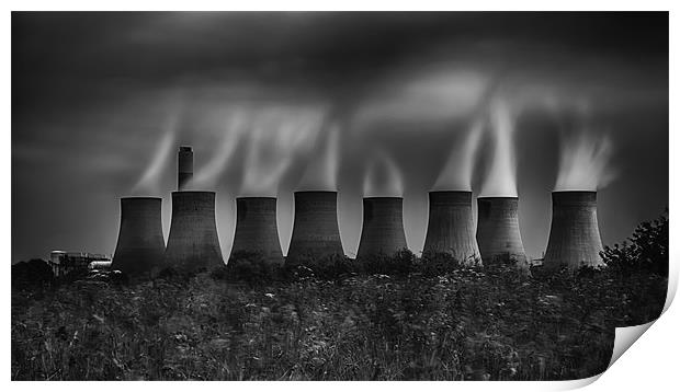 Power Station in Black and White Print by Nigel Jones
