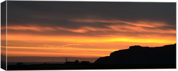 Sunset Clogher Canvas Print by barbara walsh