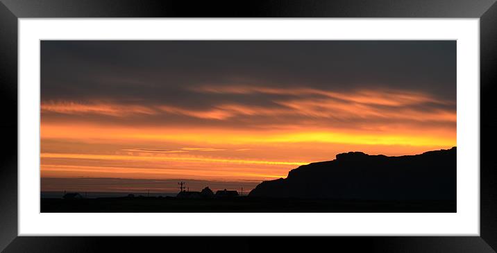 Sunset Clogher Framed Mounted Print by barbara walsh