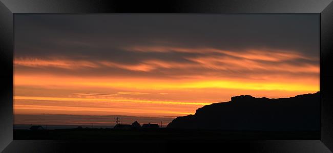 Sunset Clogher Framed Print by barbara walsh