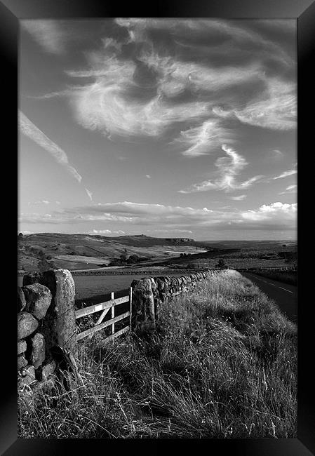 View Towards Over Owler Tor & Millstone Edge Framed Print by Darren Galpin