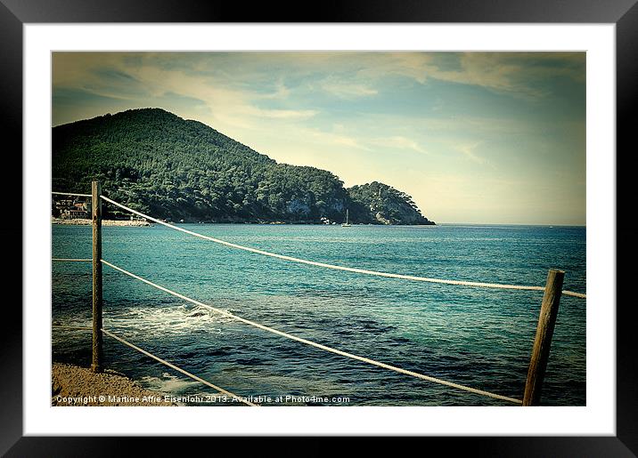 Mediterranean coast Framed Mounted Print by Martine Affre Eisenlohr