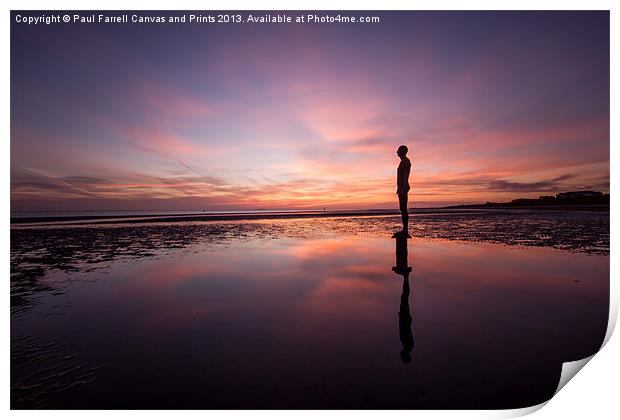 Crosby afterglow Print by Paul Farrell Photography