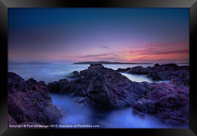 West Coast Sunset Framed Print by Paul Messenger