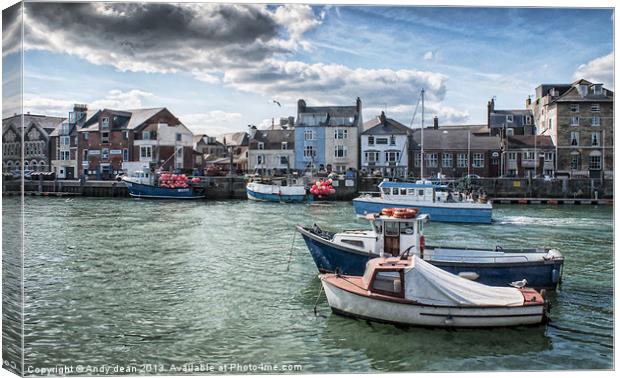 Harbourside Weymouth Canvas Print by Andy dean