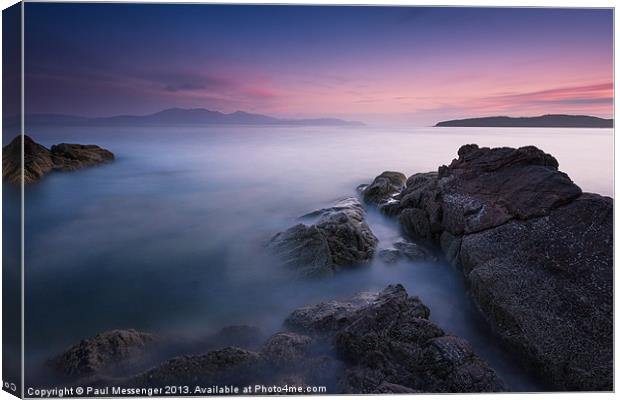 West Coast Sunset Canvas Print by Paul Messenger