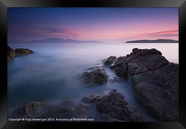 West Coast Sunset Framed Print by Paul Messenger