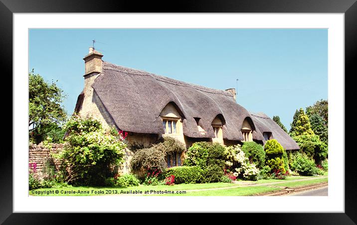 Thatched Cottage Chipping Campden Framed Mounted Print by Carole-Anne Fooks