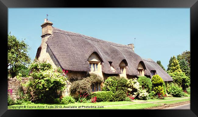 Thatched Cottage Chipping Campden Framed Print by Carole-Anne Fooks