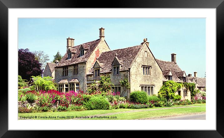 Thatched Stone Chipping Campden Framed Mounted Print by Carole-Anne Fooks