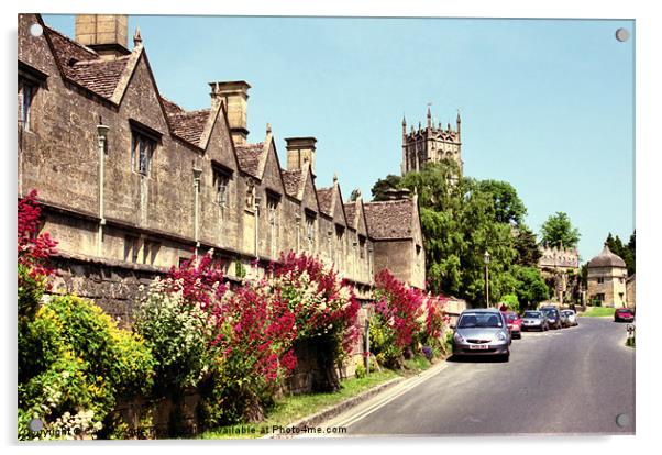 Alms Houses Chipping Campden Acrylic by Carole-Anne Fooks