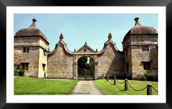 Campden Manor Gate Chipping Campden Framed Mounted Print by Carole-Anne Fooks