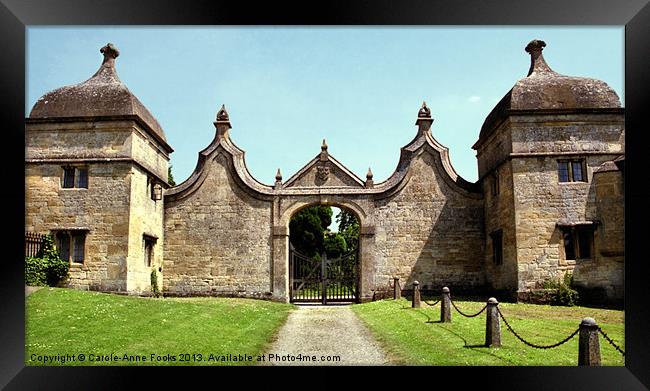 Campden Manor Gate Chipping Campden Framed Print by Carole-Anne Fooks