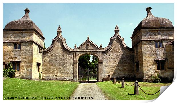 Campden Manor Gate Chipping Campden Print by Carole-Anne Fooks