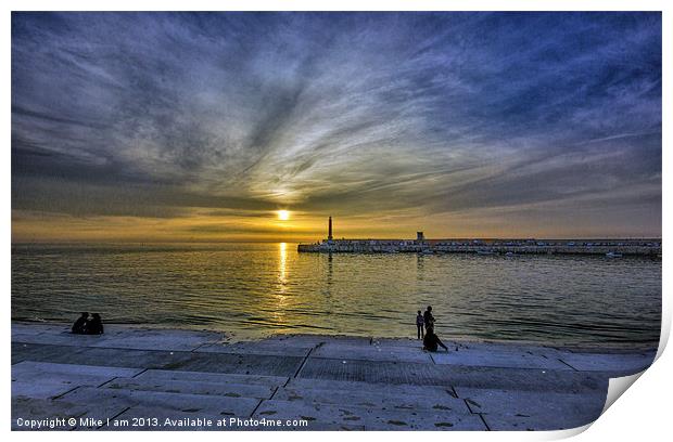 Margate harbor and steps Print by Thanet Photos