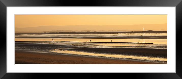 Sunset Silhouettes Framed Mounted Print by Catherine Joll
