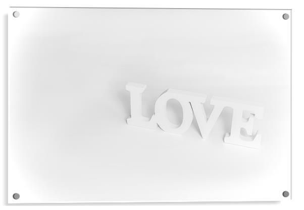 Pure white love Acrylic by Ian Johnston  LRPS