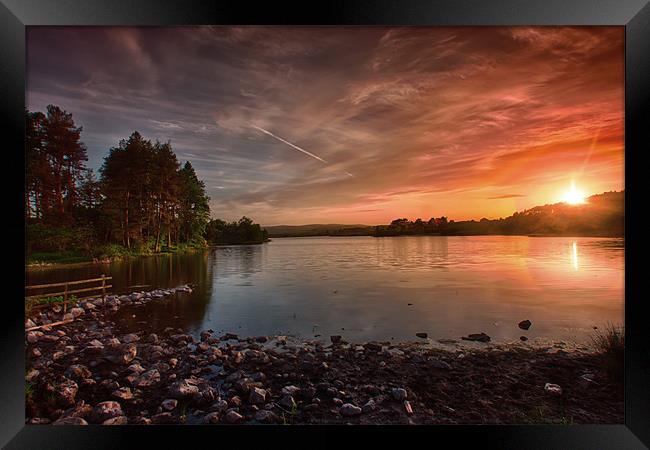 Knapps Loch Sunset Framed Print by Sam Smith