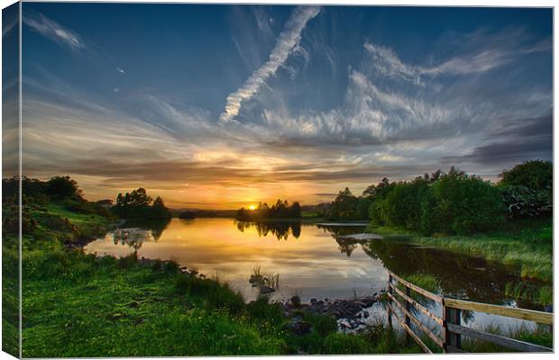 Sunset Knapps Loch Canvas Print by Sam Smith