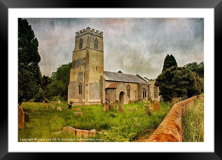 Hunworth Church Framed Mounted Print by Julie Coe