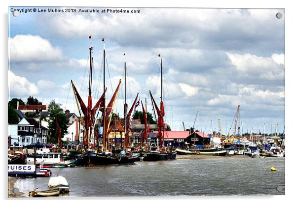 Thames sailing barges at Maldon Acrylic by Lee Mullins