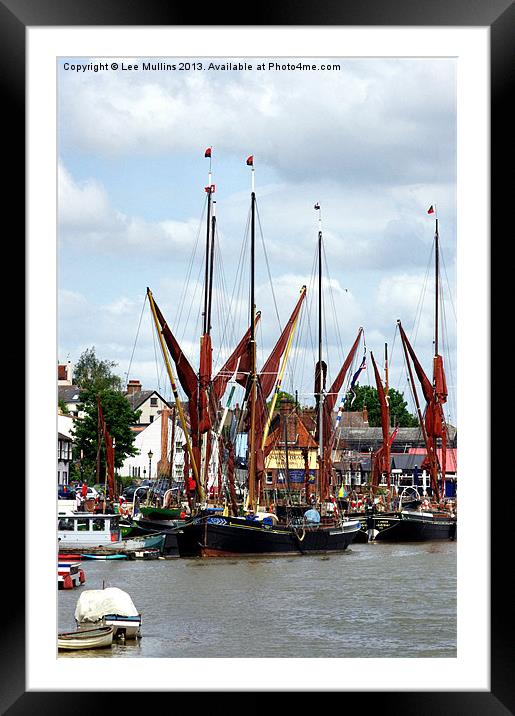 Thames Sailing Barges Framed Mounted Print by Lee Mullins