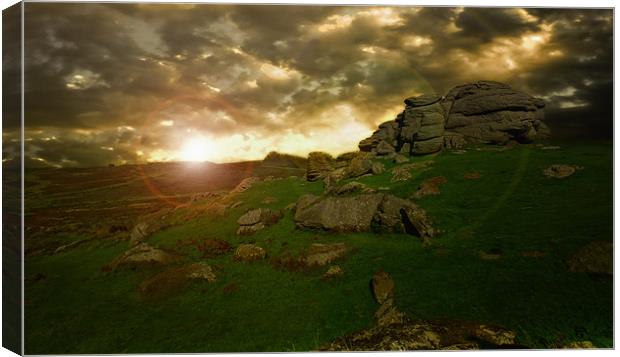 Early Morning on the Moors. Canvas Print by paul cowles