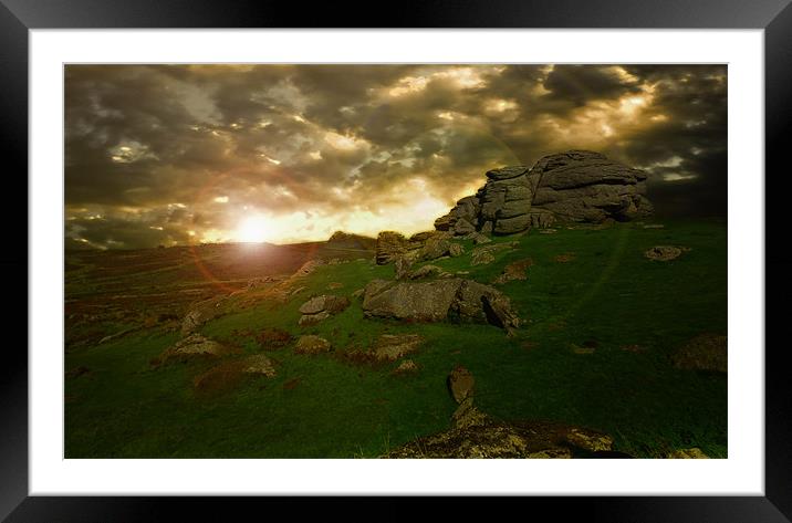 Early Morning on the Moors. Framed Mounted Print by paul cowles