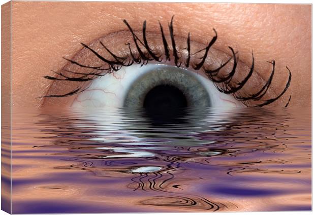 Watery Eye Canvas Print by Mike Gorton