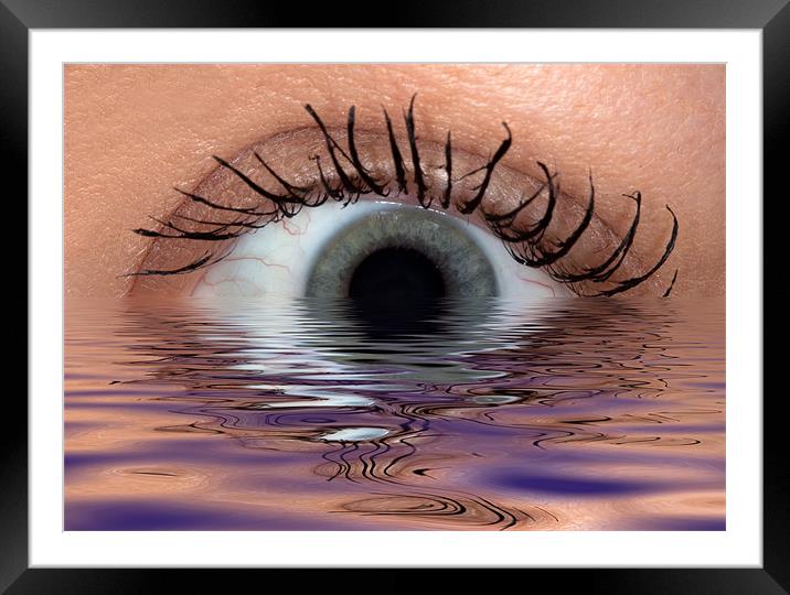 Watery Eye Framed Mounted Print by Mike Gorton