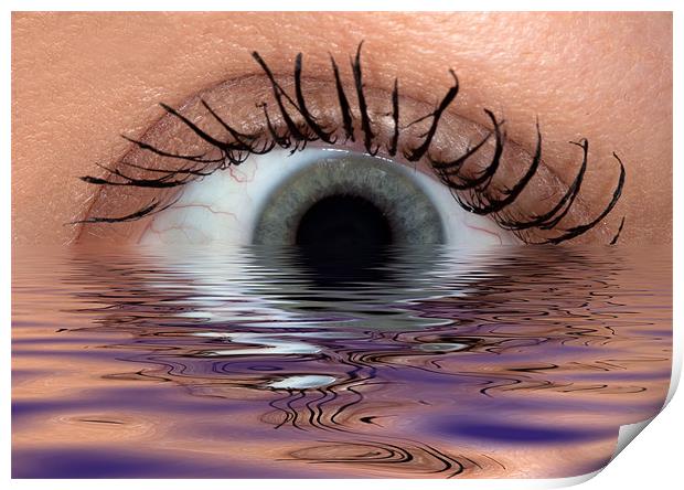 Watery Eye Print by Mike Gorton