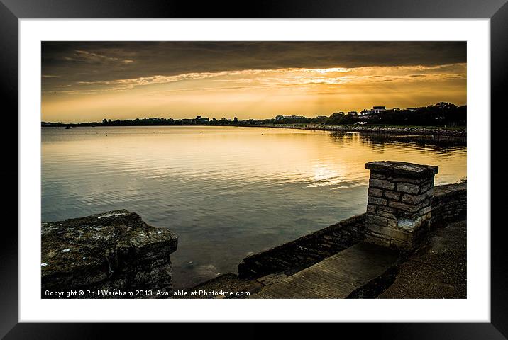 Whitecliffe Sunset Framed Mounted Print by Phil Wareham