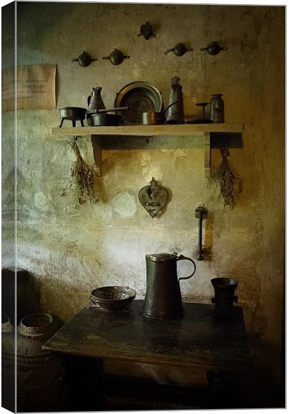 mediaeval kitchen Canvas Print by Jo Beerens
