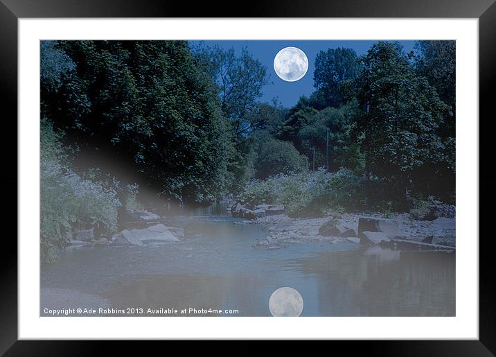 Moon through the mist Framed Mounted Print by Ade Robbins