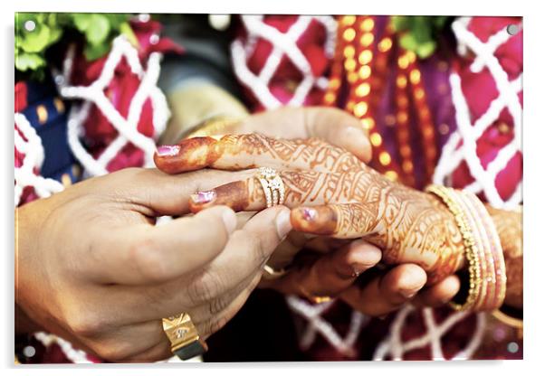 Great Hindu Wedding With this ring I thee Acrylic by Arfabita  