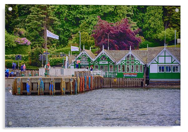 Bowness Pier Acrylic by Roger Green
