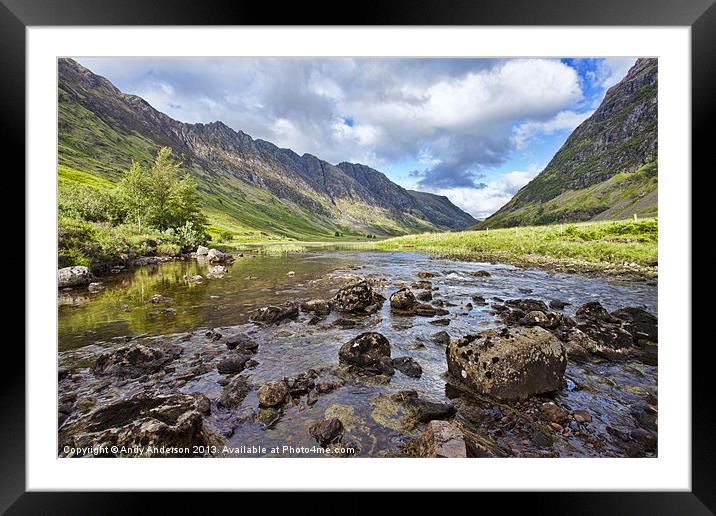 Glencoe River View Framed Mounted Print by Andy Anderson