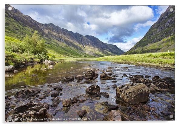 Glencoe River View Acrylic by Andy Anderson