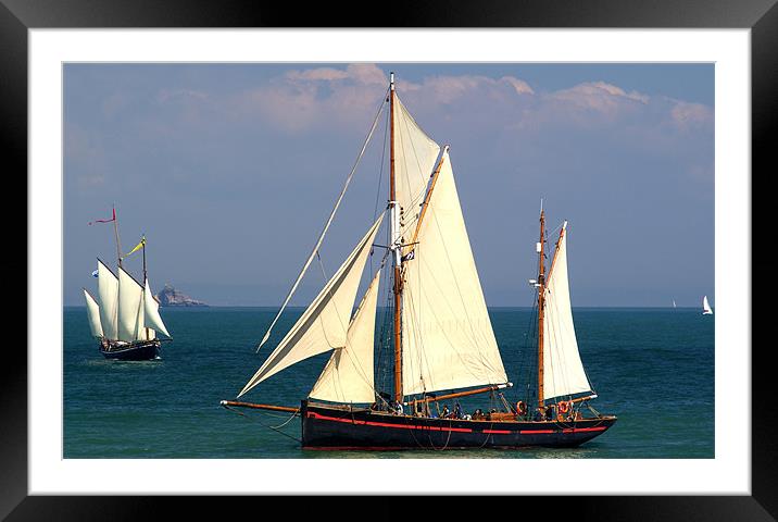 White Sails Framed Mounted Print by Peter F Hunt