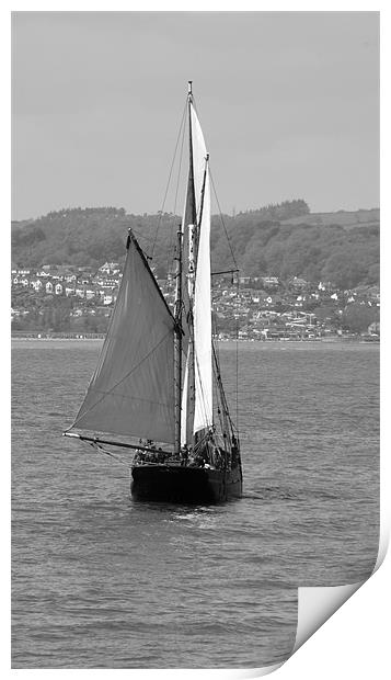 Brixham Sailing Trawler Print by Peter F Hunt