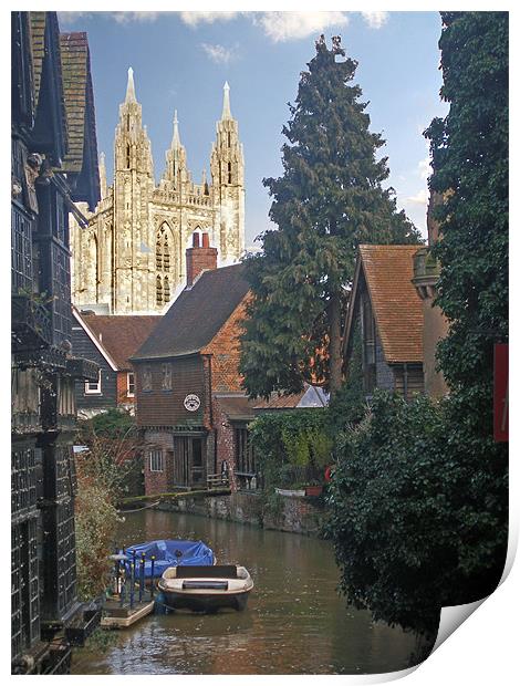 Canterbury Cathedral Scene Print by Reg Dobson