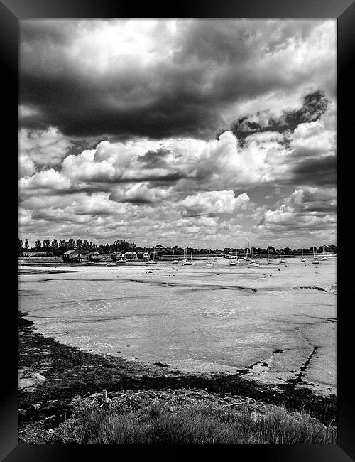 River Blackwater in moody mono Framed Print by Robin East