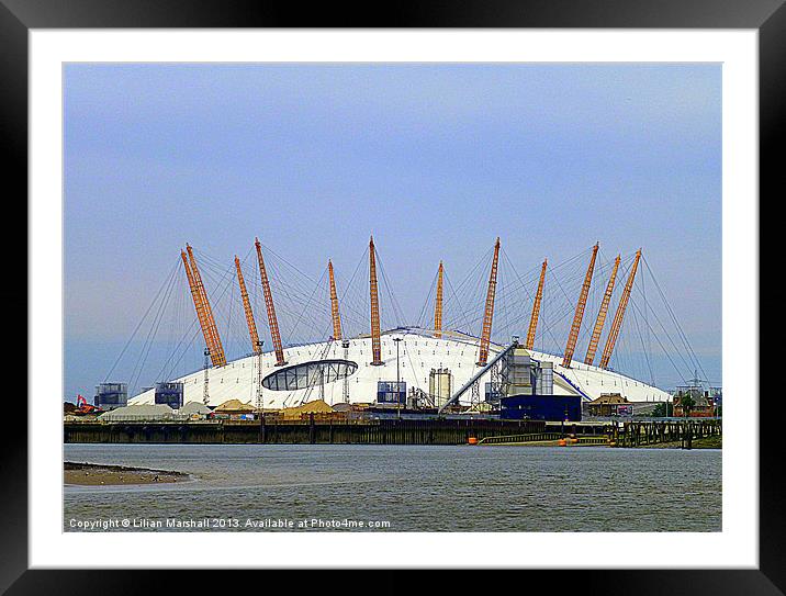 The Millenium Dome. Framed Mounted Print by Lilian Marshall