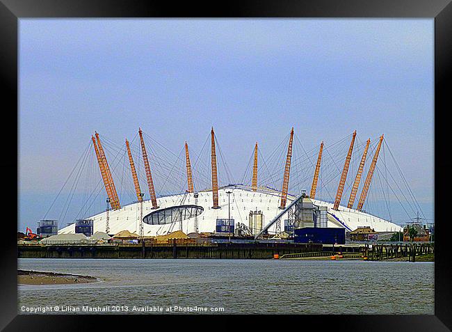 The Millenium Dome. Framed Print by Lilian Marshall