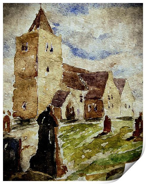 ol aberlady church Print by dale rys (LP)