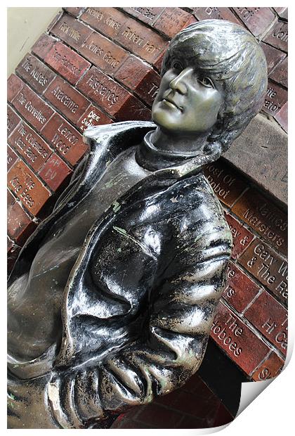 John Lennon statue Print by phillip murphy