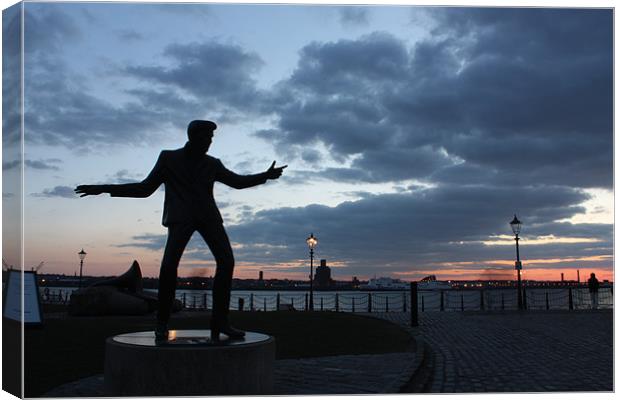 Billy Fury Statue Canvas Print by phillip murphy