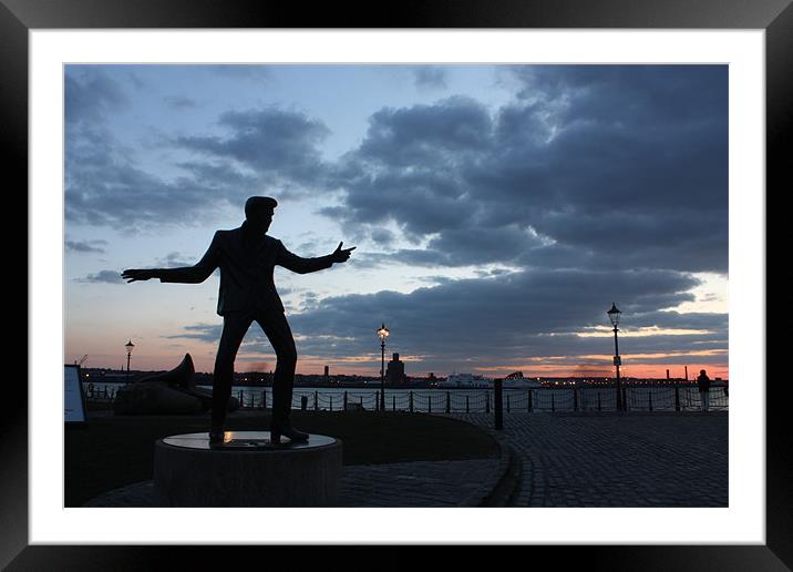 Billy Fury Statue Framed Mounted Print by phillip murphy