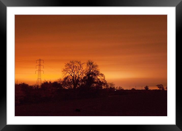Red Sky at Night Framed Mounted Print by Ben Prior