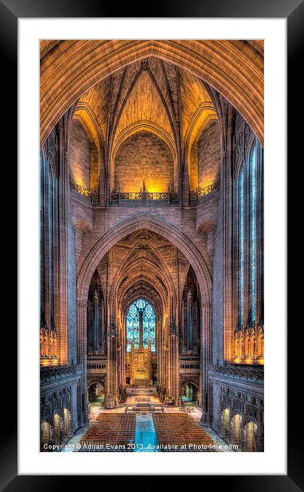 Ghost in the Cathedral Framed Mounted Print by Adrian Evans